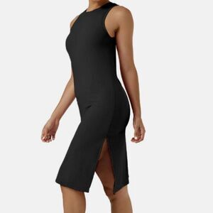 Halara Softlyzero Airy Sleeveless Split Cool Touch Midi Casual Dress UPF50+ XS